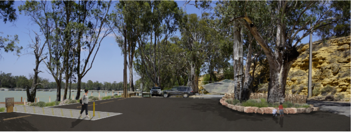 Illustration of the Blanchetown Riverside park 